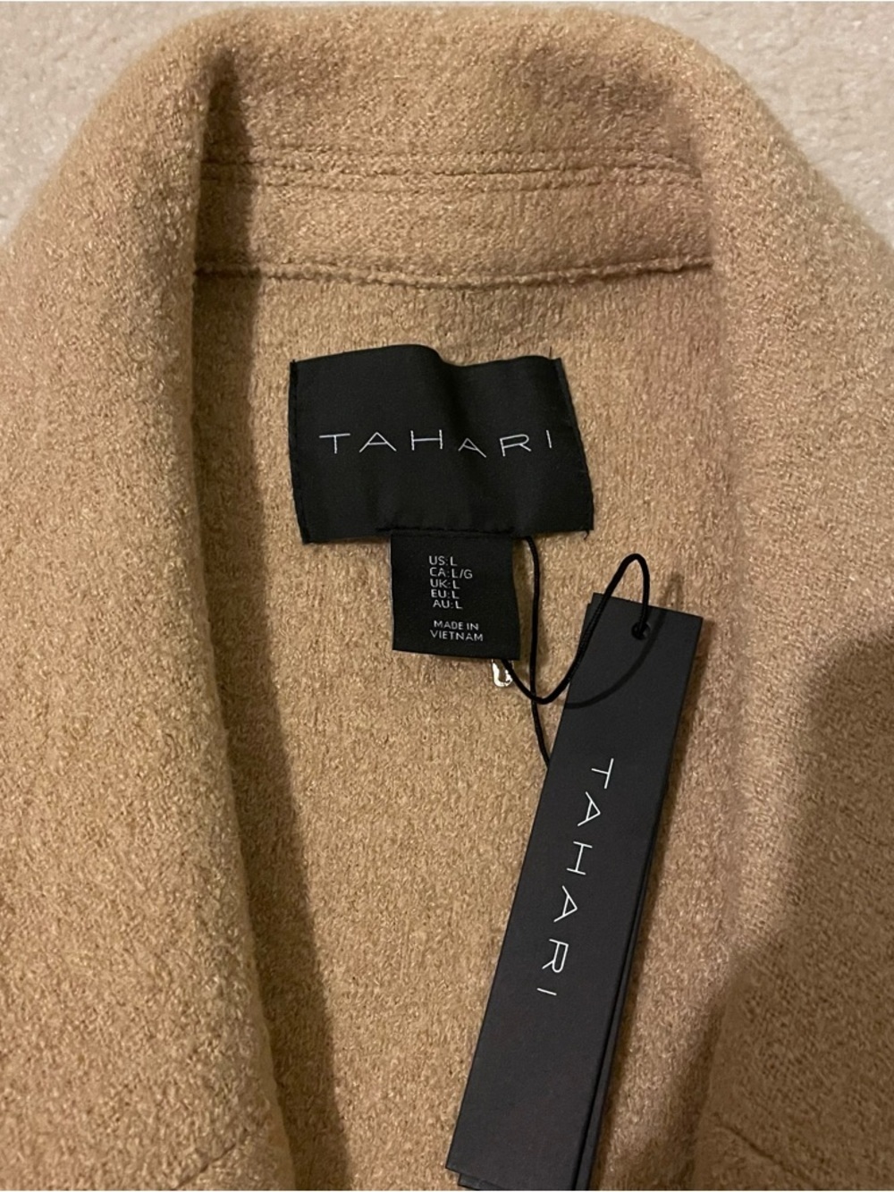 TAHARI longline wool blend sweater vest-large NWT - Picture 5 of 7